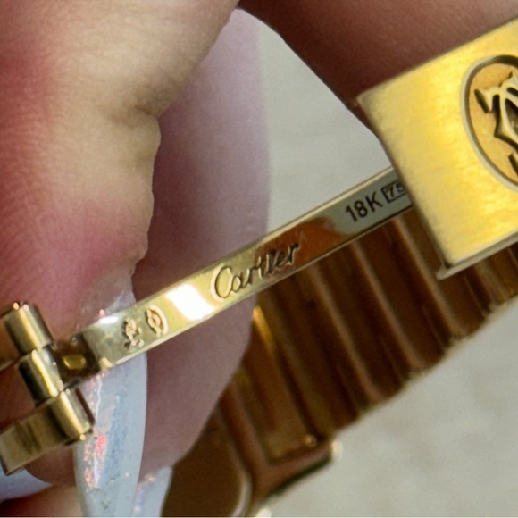 VINTAGE⭐️Cartier⭐️18K Solid Gold Santos Galbee Small Model - Picture 7 of 16